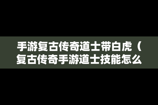 手游复古传奇道士带白虎（复古传奇手游道士技能怎么设置技能）