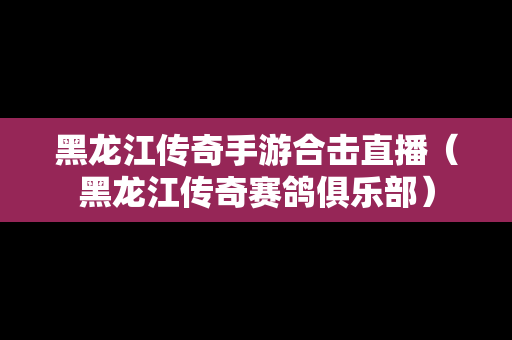 黑龙江传奇手游合击直播（黑龙江传奇赛鸽俱乐部）